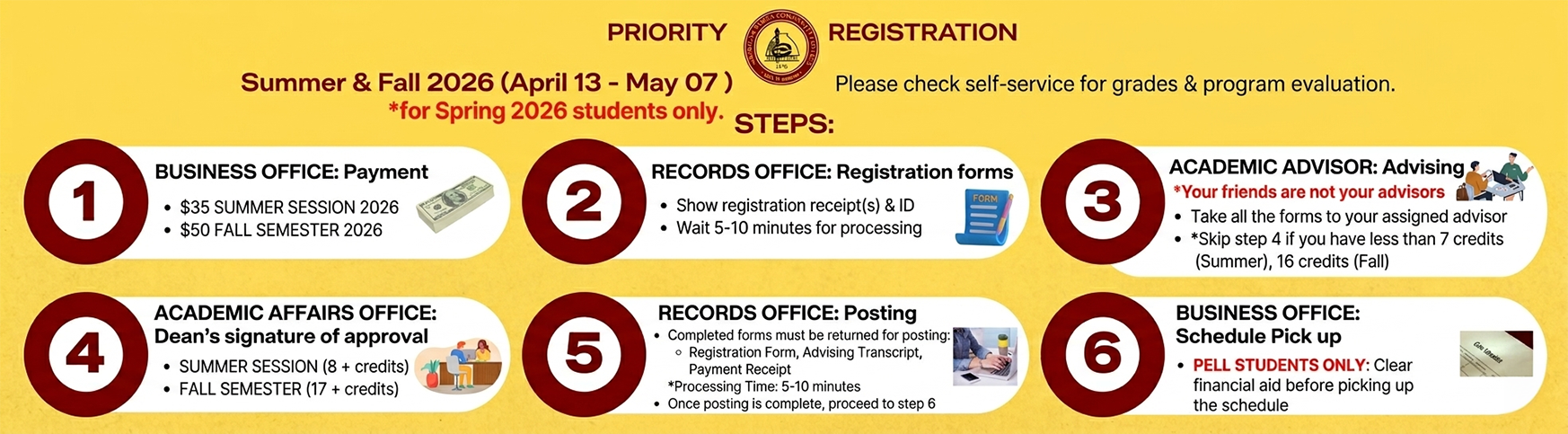 Summer and Fall 2026 priority registration
